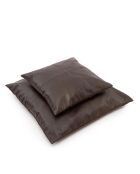La Housse De Coussin Cuir Quatre Panneaux - Chocolat - 60x60x1 cm