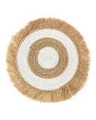 Mantel individual The Seagrass Raffia, color blanco natural