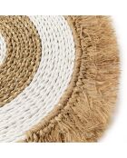 Mantel individual The Seagrass Raffia, color blanco natural