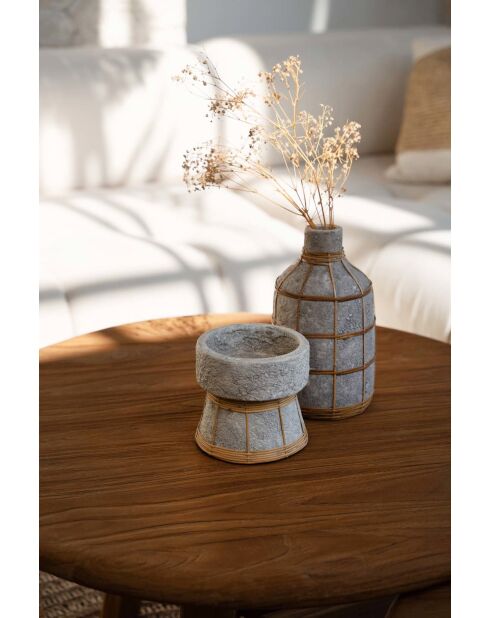 Le Vase Whoopy Béton Naturel L - 13x13x24 cm