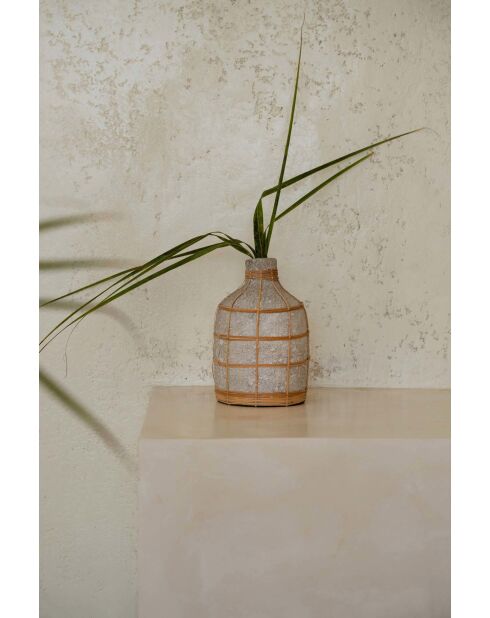 Le Vase Whoopy Béton Naturel L - 13x13x24 cm