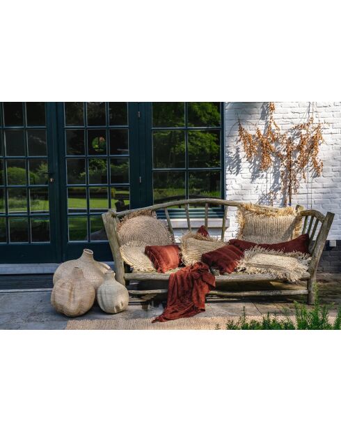 The Oh My Gee Kussenhoes - bordeaux fluweel - 35x100x10 cm