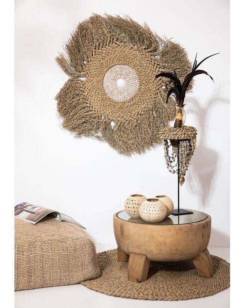 Le Tapis Mékong River - Naturel - 90x90x1 cm