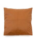 La Housse De Coussin En Cuir À Quatre Panneaux - Chameau - 60x60x1 cm