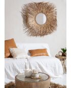 La Housse De Coussin En Cuir À Quatre Panneaux - Chameau - 60x60x1 cm