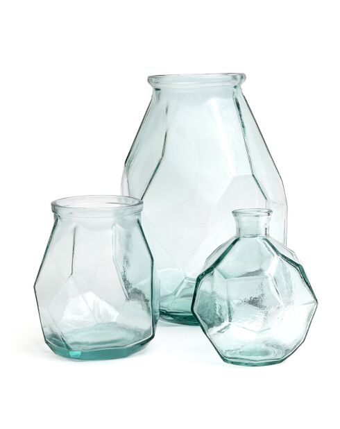 Le Vase Round Origami - Bleu - 16x16x18 cm