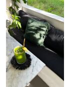 Le Sous-Verre Fringe Raffia - Noir - 16x16x1 cm