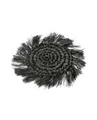 Le Sous-Verre Fringe Raffia - Noir - 16x16x1 cm