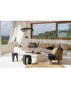 Pantalla The Hat, 75 x 75 x 20 cm, color negro