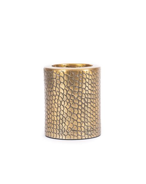 The Croco Kerzenhalter aus Messing L - 10x10x13 cm