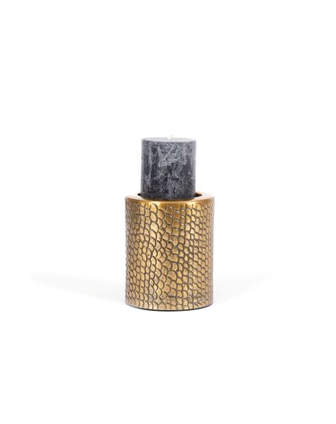 The Croco Kerzenhalter aus Messing L - 10x10x13 cm