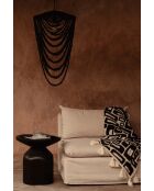 The Aztec bedsprei - natuurlijk zwart - 240x128x1 cm