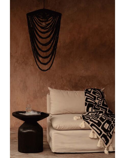 Le Jeté de Lit Aztec - Naturel Noir - 240x128x1 cm