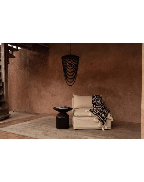 The Aztec bedsprei - natuurlijk zwart - 240x128x1 cm