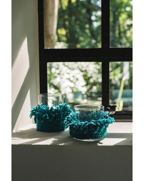 The Oh My Gee Aqua S Kerzenhalter, 8 x 8 x 8 cm