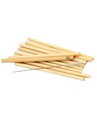 Strohhalme aus Bambus, 20 x 1 x 1 cm, 10 Stück, mit Pinsel