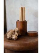 Strohhalme aus Bambus, 20 x 1 x 1 cm, 10 Stück, mit Pinsel