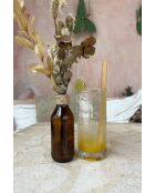 Strohhalme aus Bambus, 20 x 1 x 1 cm, 10 Stück, mit Pinsel