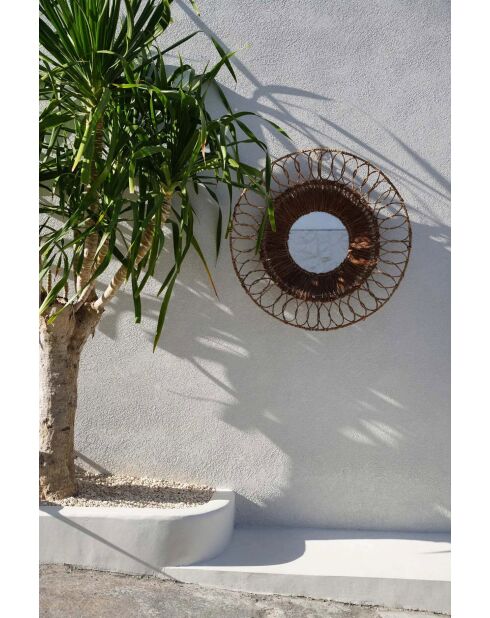 Le Miroir Montezuma - Naturel - 80x5x80 cm