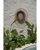Le Miroir Montezuma - Naturel - 80x5x80 cm