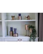 Portavelas Croco Brass M - 12x12x10 cm