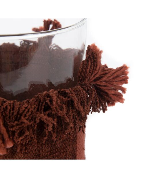 The Oh My Gee Kerzenhalter aus Samt, Bordeauxrot, Größe XL, 15 x 15 x 15 cm