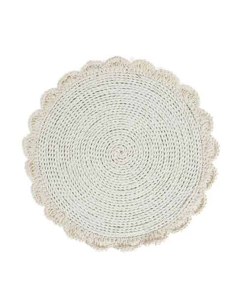 Tovaglietta da matrimonio in macramè - Naturale - 40x40x1 cm