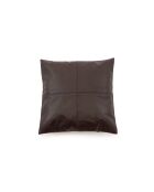 La Housse de Coussin Four Leather Panel - Chocolat - 40x40x1 cm