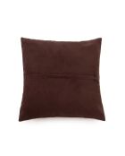 La Housse de Coussin Four Leather Panel - Chocolat - 40x40x1 cm