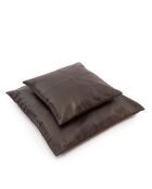 La Housse de Coussin Four Leather Panel - Chocolat - 40x40x1 cm