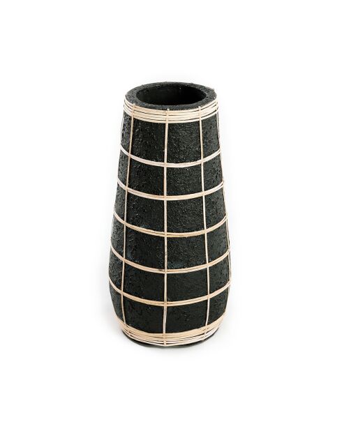 Le Vase Cutie Noir Naturel L - 14x14x31 cm