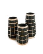 Le Vase Cutie Noir Naturel L - 14x14x31 cm