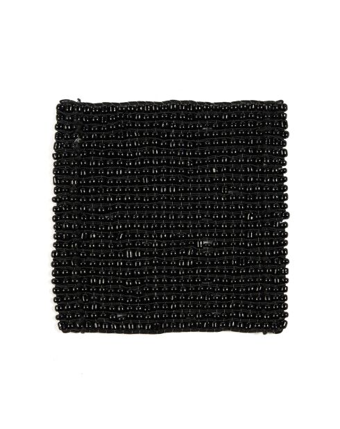 Le Sous-Verre Perles - Noir - 11x11x1 cm