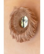 Le Miroir Abaca Solomon - Naturel - 85x85x20 cm