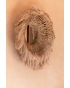 Le Miroir Abaca Solomon - Naturel - 85x85x20 cm