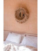 Le Miroir Abaca Solomon - Naturel - 85x85x20 cm