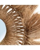 Le Miroir Abaca Solomon - Naturel - 85x85x20 cm