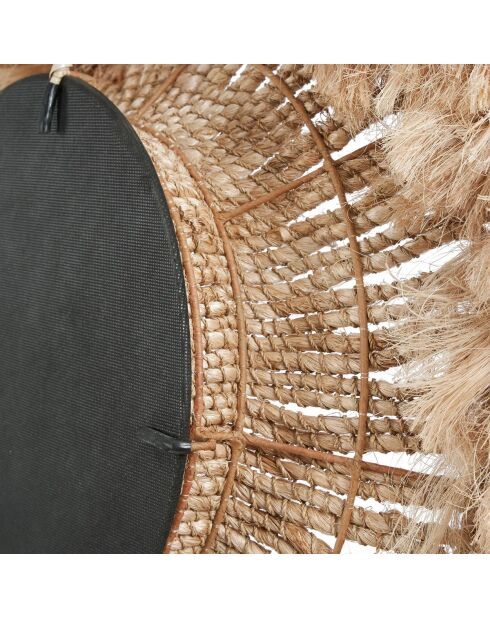 Le Miroir Abaca Solomon - Naturel - 85x85x20 cm