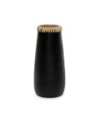 Le Vase Sneaky Noir Naturel L - 14x14x31 cm