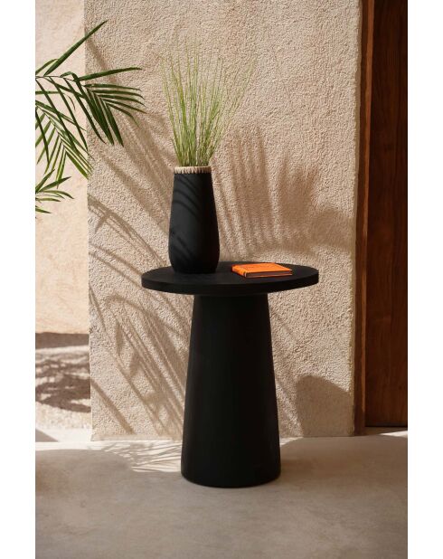 Le Vase Sneaky Noir Naturel L - 14x14x31 cm