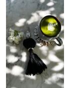 Le Porte-Clés Pompom - Noir - 4x4x15 cm