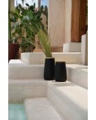 Le Vase Sneaky Noir Naturel S - 14x14x22 cm