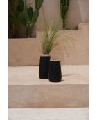 Le Vase Sneaky Noir Naturel S - 14x14x22 cm