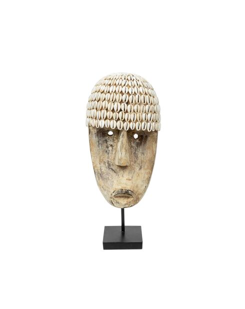 Le Masque De Cowrie Sur Pied M - 17x10x40 cm
