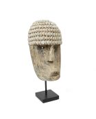 Le Masque De Cowrie Sur Pied M - 17x10x40 cm