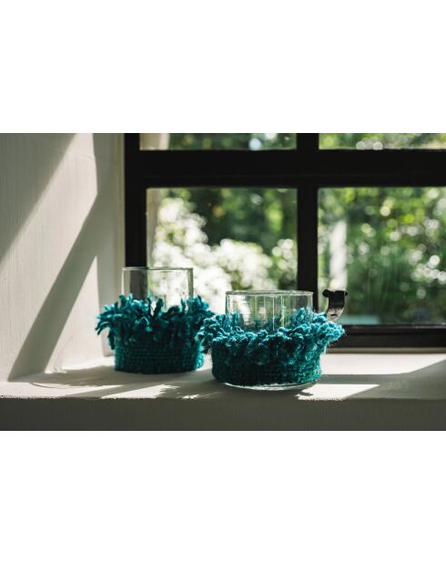 The Oh My Gee Aqua M Kerzenhalter, 8 x 8 x 11 cm