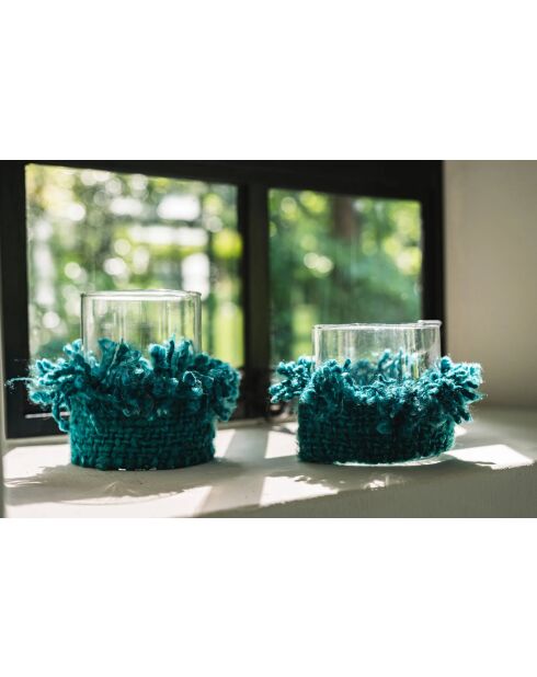 The Oh My Gee Aqua M Kerzenhalter, 8 x 8 x 11 cm