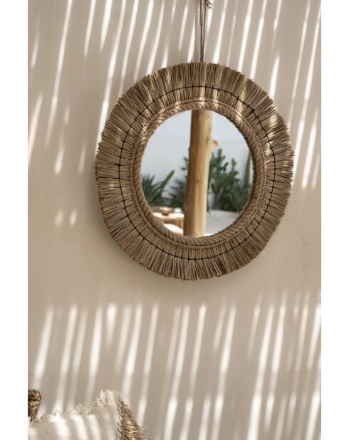 Le Miroir St Barth - Naturel - 65x65x3 cm