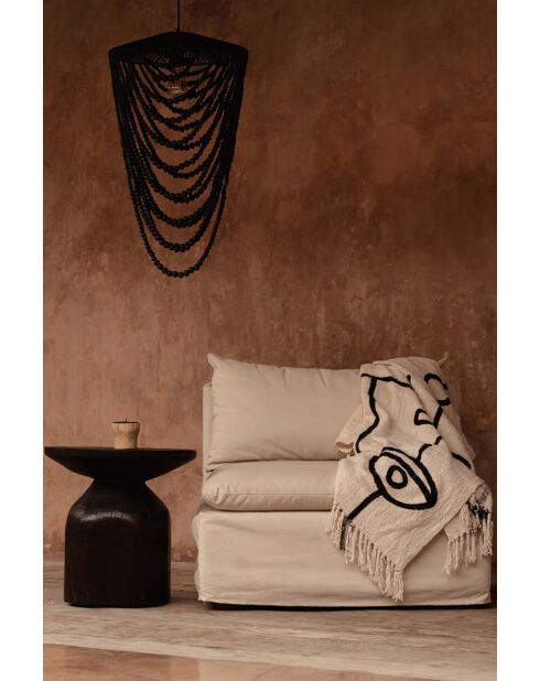 Le Jeté de Lit Evil Eye - Noir - 128x240x1 cm