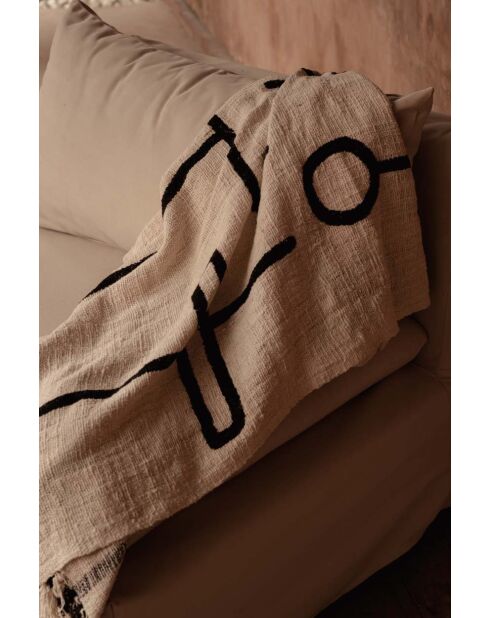 Le Jeté de Lit Evil Eye - Noir - 128x240x1 cm